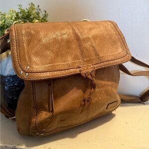 The Sak Ventura Convertible Leather Backpack Crossbody Bag Vintage